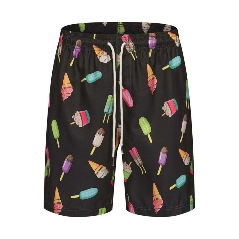 Hot Tuna Mens Ice Cream Regular Swim Shorts / Black
